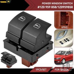 自動運転席側マスターウィンドウパネルコントロールリフター電気スイッチボタンシュコダファビア 2 イエティルームスターオクタビア 1Z0959858