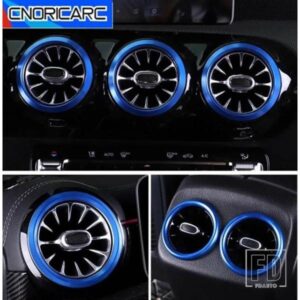 メルセデスベンツ カーセンターコンソールエアコンアウトレットベントサークルフレーム装飾 Aクラス A180 200 2019-2021 ステッカートリム