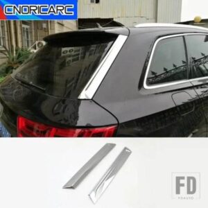 アウディ テールトランクフロントガラス装飾リアウィンドウサイドパネルカバートリムストリップステッカー Q7 2016-2019 外装アクセサリー