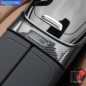 メルセデスベンツ カーコンソールアームレストボックスボタンフレームカバーカーボンパターントリム Eクラス W214 2024 インテリアアクセサリー