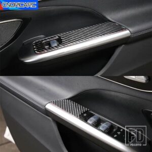 メルセデスベンツ カーボンウィンドウコントロールパネルガラスリフトスイッチカバー装飾トリム Cクラス W206 2022 2023 カーアクセサリー
