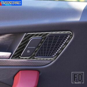 アウディ Q5 年度 2018-2022 車インナードアハンドルロックボタンパネルフレームステッカーカーボン装飾トリムインテリアアクセサリー