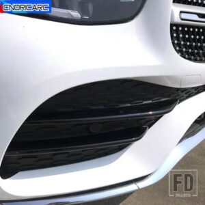 メルセデスベンツ カーボンカラーフロントフォグライトトリムストリップ装飾 GLC X253 2019 2020 外装ランプデカール