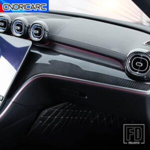 メルセデスベンツ カーアクセサリーセンターコンソールダッシュボードパネルフレームトリムカーボン色 Cクラス W206 C200 C260 C300 2022 +