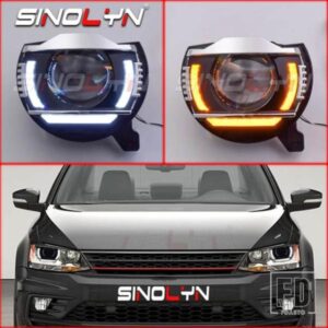 VW バイキセノンプロジェクターレンズジェッタヘラ 3R G5 ヘッドライトライトレンズウィンカー DRL アップグレードカーアクセサリー
