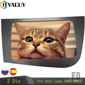 ダブル 2 DINDVD フレームラジオフェイシアセアトレオン LHD 左ハンドル用ステレオフェイスプレートフレームラジオパネルダッシュマウントキッ
