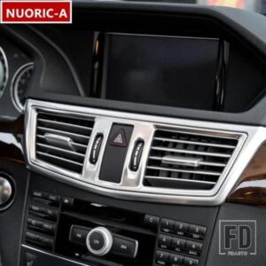 メルセデスベンツ ステンレスセンターコンソールエアコンベントフレーム装飾カバートリム Eクラス W212 2009-2011
