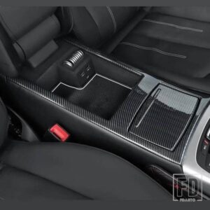 アウディ コンソールアームレストボックス水カップパネルカバーカーボンカラートリム A6 C7 A7 2012-18 インテリア収納ボックスフレームトリム