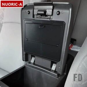 トヨタ 黒センターコンソールアームレスト蓋隠し収納ボックス装飾カバートリム タコマ 2024 インテリア ACCESSORIE