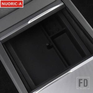 テスラ センターコンソール収納ボックス装飾カバートリムモデル 3 2023 2024 インテリアアクセサリー黒シリコーン