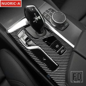 BMW カーボンセンターコンソールギアシフトフレーム装飾カバートリム 5シリーズ G30 2018-2023 スタイリングインテリアアクセサリー