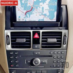 メルセデスベンツ ステンレスセンターコンソール空調アウトレットフレーム装飾カバートリム Cクラス W204 2007-2010