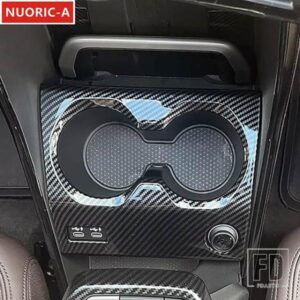 BMW カーボン色フロント水カップホルダーパネル装飾カバートリム X1 U11 2023 2024 LHD インテリア