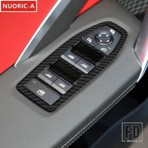 BMW カーボンカラー窓ガラス昇降ボタンフレーム装飾カバートリム X1 U11 2023 2024 インテリア
