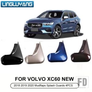 ボルボ フロントリア車マッドフラップブルー XC60 2018-22 23 フェンダーマッドフラップスプラッシュガードマッドマッドガードアクセサリー