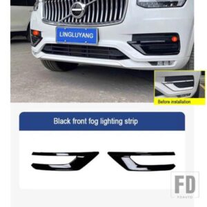 ボルボ XC90 ボディトリム/フロントフォグライト黒騎士キット黒装飾ステッカーカーアクセサリー