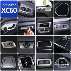 ボルボ XC60 車内装飾ステッカーカーアクセサリーボディブライトストリップアクセサリー ABS/ステンレス