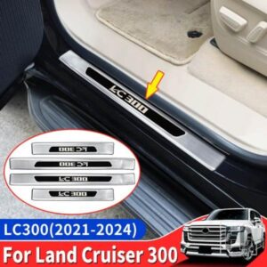 トヨタ ステンレスしきい値 ランドクルーザー 300 2021-2024 LC300 内装アップグレードアクセサリー