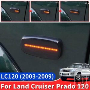 トヨタ 2003-2009 ランドクルーザープラド 120 フェンダーサイドライト装飾フレーム LC120 ボディウィンカー