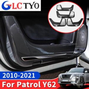 日産 傷防止ドアホーンカバー パトロール Y62 2022-2010 2021 2020 アップグレードインテリアデザインアクセサリー