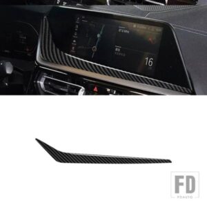 BMW Z4 G29 2019 2020 2121 2022 カーボンインテリアカーセンターコンソールマルチメディアナビゲーション画面アンダーステッカートリム