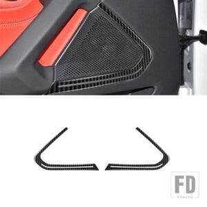 BMW Z4 G29 2019 2020 2121 2022 カーボンインテリアドアスピーカートリムストリップカバーステッカー自動車 ACCESSORIESS