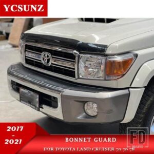 トヨタ マットブラックボンネットガードプロテクター ランドクルーザー 70 76 78 シリーズ 2017-21 YCSUNZ