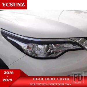 トヨタ ABS ヘッドライトランプカバー フォーチュナーハイラックス SW4 2016-19 SUV カーアクセサリー YCSUNZ