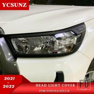 トヨタ ABS ヘッドライトトリムカバーカーアクセサリー ハイラックス 2021 2022 4 2 ヘッドランプライトカバーダブルキャブ