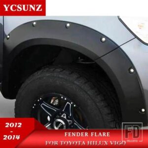 トヨタ 6インチホイールアーチフェンダーフレアナットマッドガード付き ハイラックス VIGO 2012 2013 2014 ダブルキャビンアクセサリー
