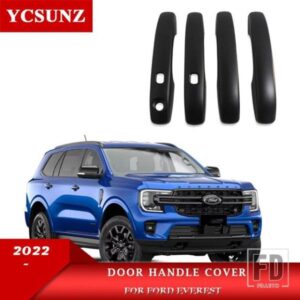フォード ABS マットブラックドアハンドルカバーエベレスト 2022 2023 ハンドルプロテクターアクセサリー