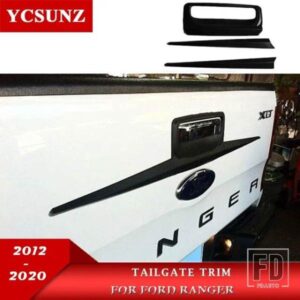 フォード 黒テールゲートハンドルトリムレンジャー WILDTRAK T6 T7 T8 2012-16-2019-21 アクセサリー