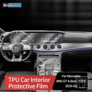メルセデスベンツ 自己修復アンチスクラッチトップ TPU ビニールセンターギアインテリアペイントフィルム AMG GT 4 ドア X290 GT63
