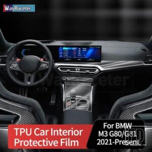 BMW 自己修復アンチスクラッチトップ TPU ビニールセンターギアインテリアペイントフィルム M3 G80 G81 2021-23 アクセサリー