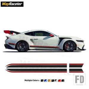 フォード 版カリフォルニアスペシャルなカーボンビニールロケットパネルデカールドアサイドストライプステッカーマスタング 2024 ダークホース