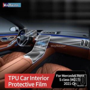 メルセデスベンツ 自己修復アンチスクラッチトップ TPU ビニールセンターギアインテリアペイントフィルム Sクラス W223 2021 2022 AMG