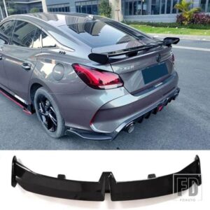 ブラックスポイラー MORRIS GARAGES MG 5 GT 車トリム 2021-23タイプ W ABS 材料テールボックスリップスポイラー