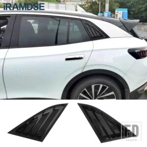VW クォーターサイドウィンドウルーバー ID.4 スクープカバーベントカーボン表面 ID4 スポイラー 2021-23 装飾アクセサリー