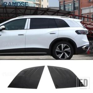 VW クォーターサイドウィンドウルーバー ID6 スクープカバーベントカーボン表面 ID.6 スポイラー 2021-2024 装飾アクセサリー
