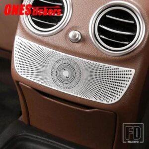 メルセデスベンツ E C GLCクラス W213 W205 X253 2015-2023 ステンレスカーアクセサリーリアアームレストエアベントアウトレットトリムカバー