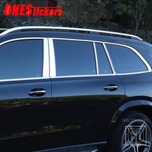メルセデスベンツ GLE GLSクラス W167 V167 X167 2020 2021 2022 + カーアクセサリーウィンドウ B C ミドルコラムピラーストリップトリムカバー