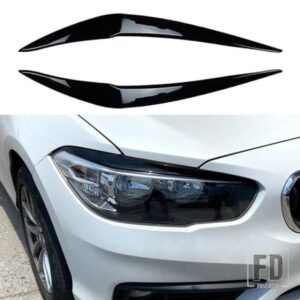 BMW 1シリーズ F20 F21 116I 118I 120I 125I M135I M140I グロスブラックヘッドライトアイブロウまぶたランプ光アイブロウ 2015-2019