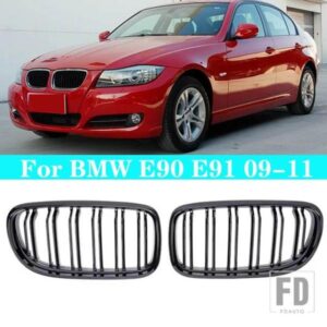 BMW フロントキドニーダブルスラットグリルグリルレーシンググリル 3シリーズ E90 E91 LCI 320I 318I 325I 2009-2012 自動