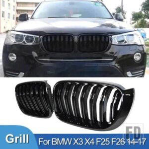 BMW フロントキドニーダブルライングリルグリル交換レーシンググリルグリル自動グリルアクセサリー X3 X4 F25 F26 2014-2017