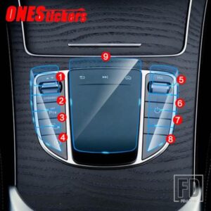 メルセデスベンツ Eクラス W213 Cクラス W205 GLC X253 カーセンターコンソールマルチメディアマウスボタン TPU プロテクターフィルムアクセサ