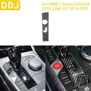 BMW カーボン 3シリーズ G20 G28 325LI 330D 335 2019 2022 2021 アクセサリーギアパネルトリムステッカー装飾