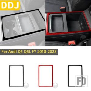 アウディ Q5 Q5L 年度 2018-2023 アクセサリーカーボンインテリアオートセンター手すりフレームトリムステッカー装飾
