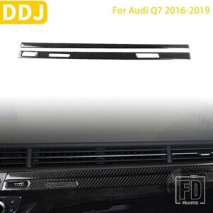 アウディ Q7 2016-19 アクセサリーカーボン車内助手席計器パネルトリムステッカー装飾