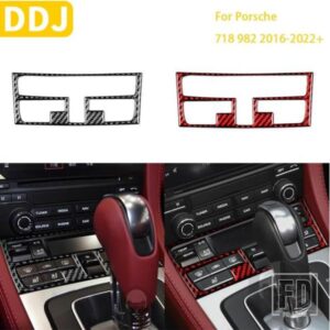 ポルシェ ボクスターケイマン 718 982 2016-2022 カーエアコンパネルステッカーカーボンインテリアカーアクセサリー LHD RHD