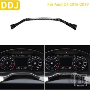 アウディ Q7 2016-19 アクセサリーカーボン車内スピードメーター計器パネルトリムステッカー装飾